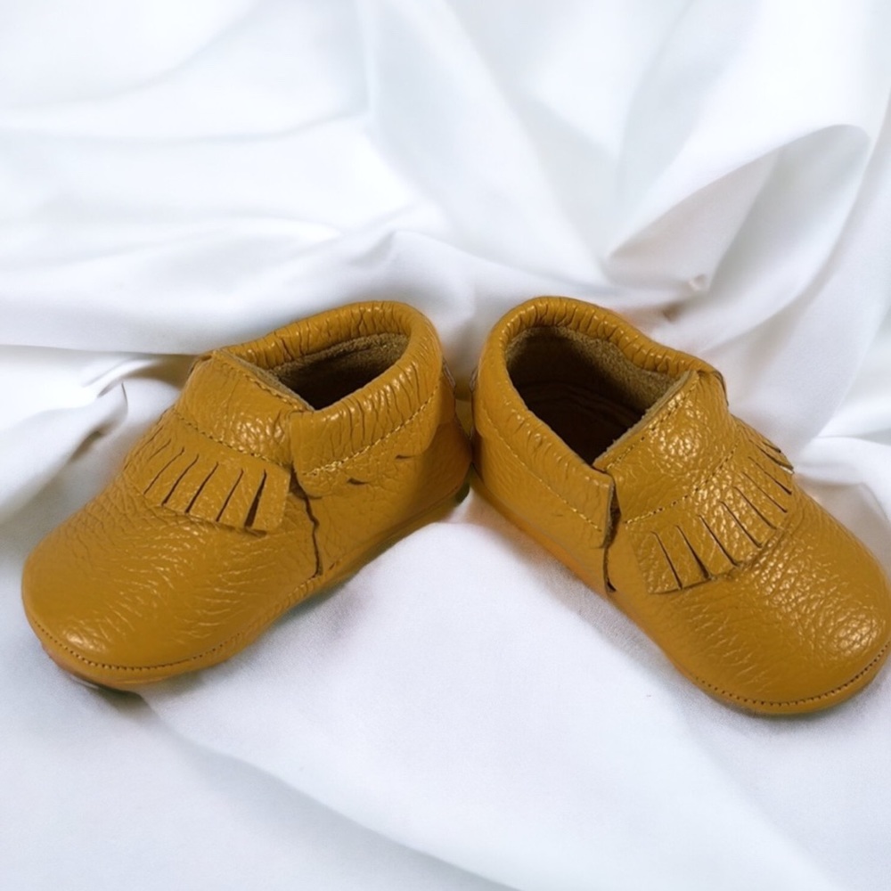 Toddler, Genuine Leather, Hand Made,Baby Shoes. Softy Leather . Size : 5 - Picture 2 of 10